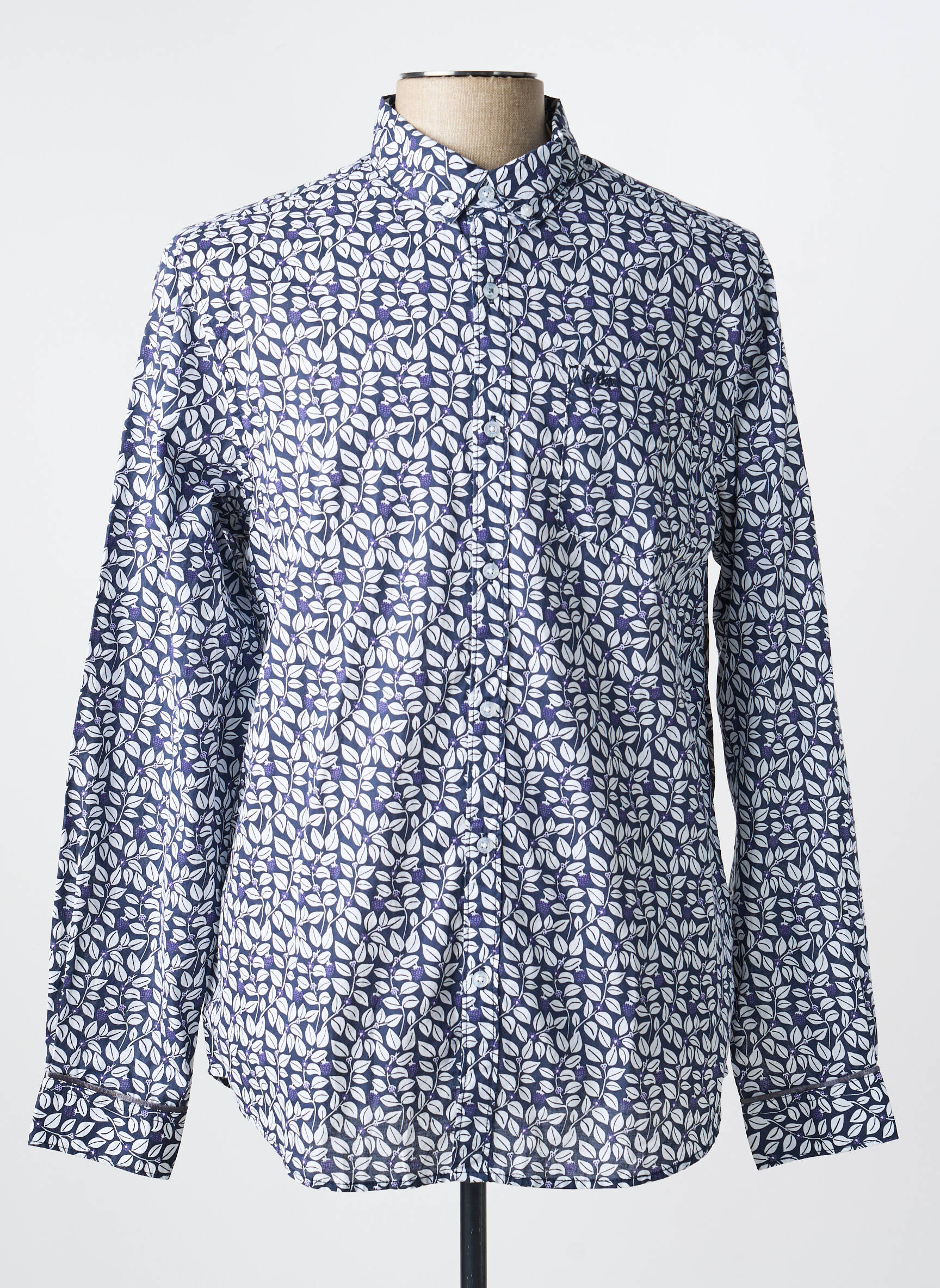 Chemise manches longues imprimé fantaisie bleu LEE COOPER homme