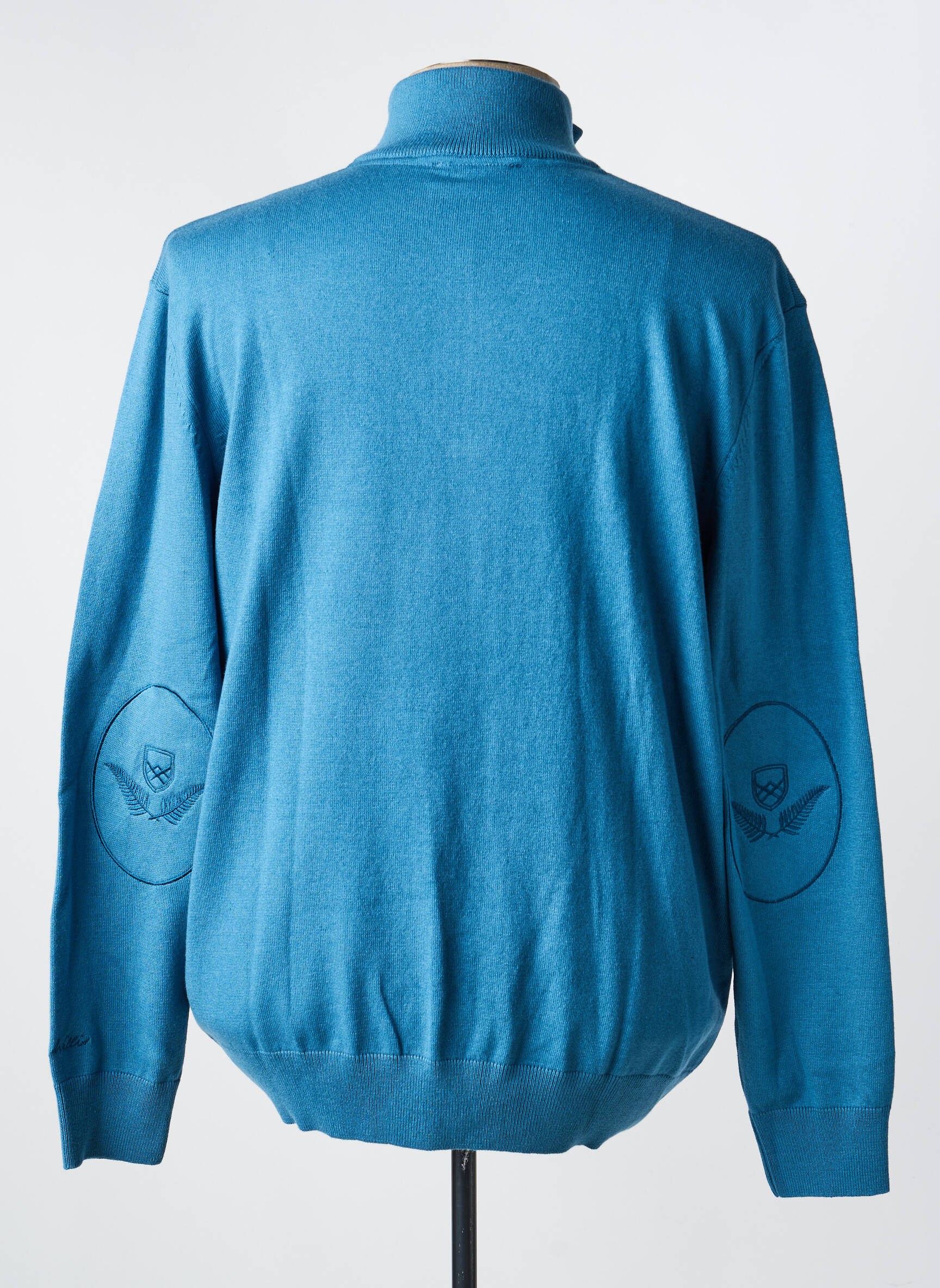Pull manches longues manches longues bleu BLACK WELLIS homme