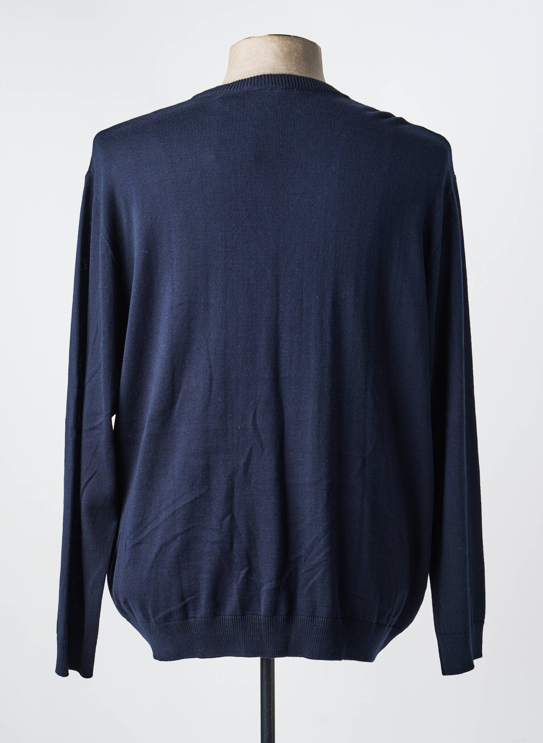 Gilet manches longues col v bleu LOUIS VICTOR homme