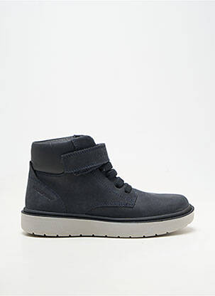 Bottillons nubuck bout rond bleu GEOX garçon