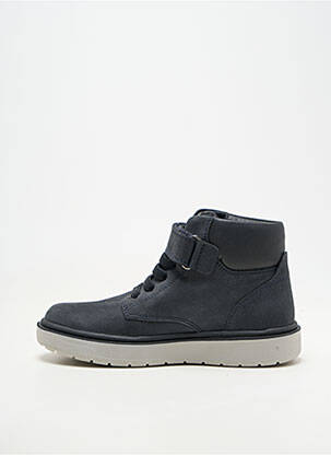Bottillons nubuck bout rond bleu GEOX garçon