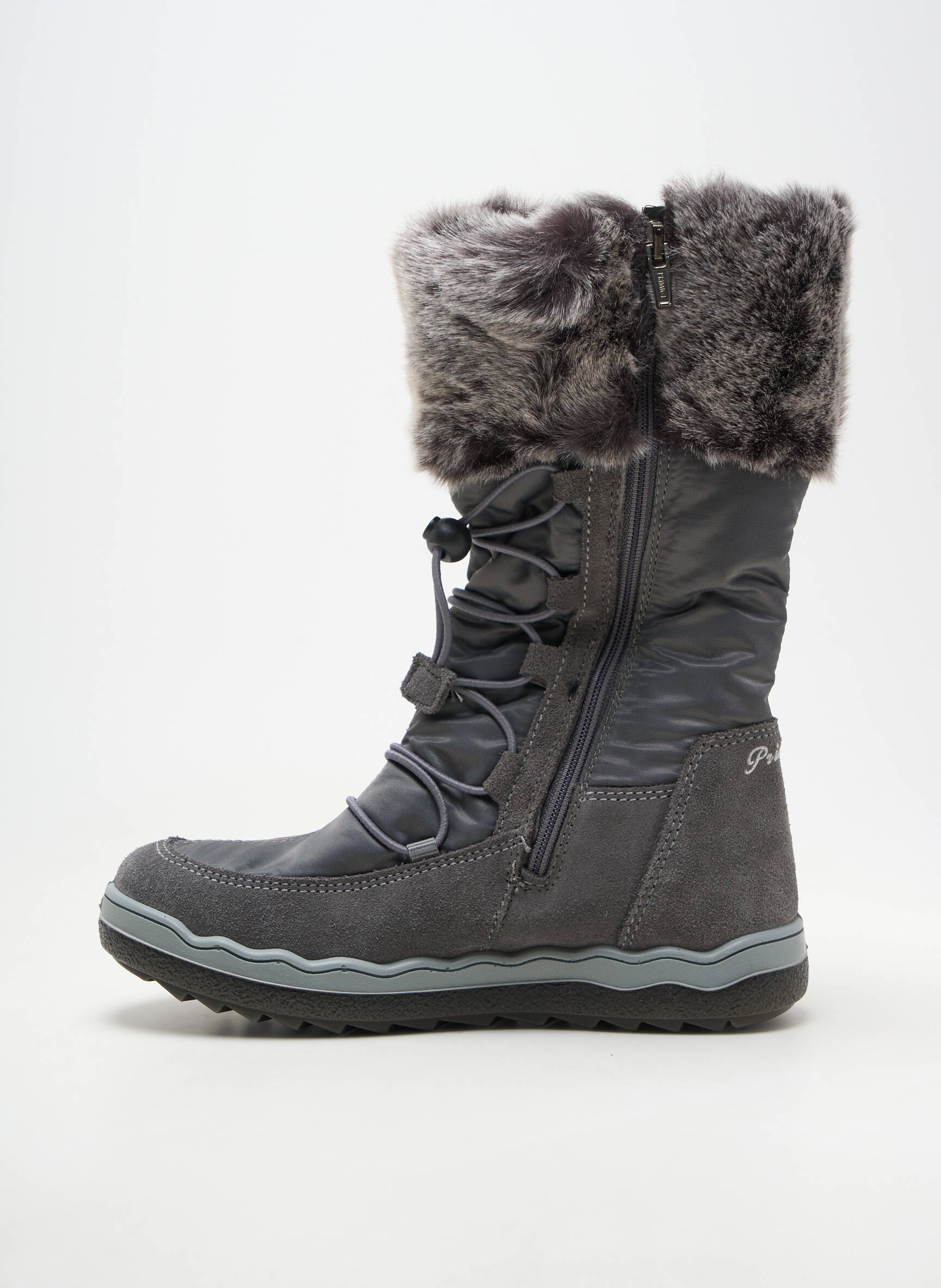 Bottes nubuck bout rond gris PRIMIGI fille