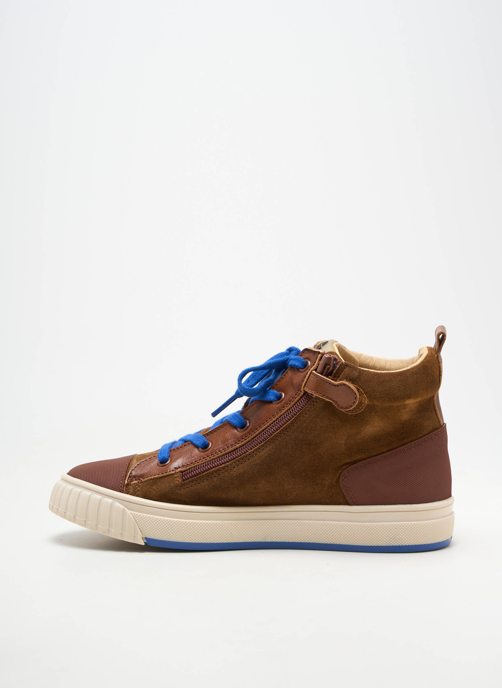 Baskets nubuck bout rond marron ACEBOS homme
