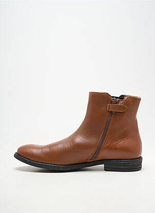 Bottines/boots matière lisse talon plat jusqu'à 3cm marron ACEBOS femme
