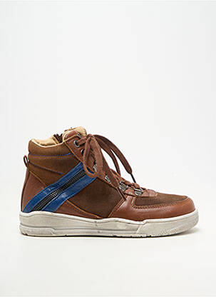 Bottillons nubuck bout rond marron ACEBOS garçon