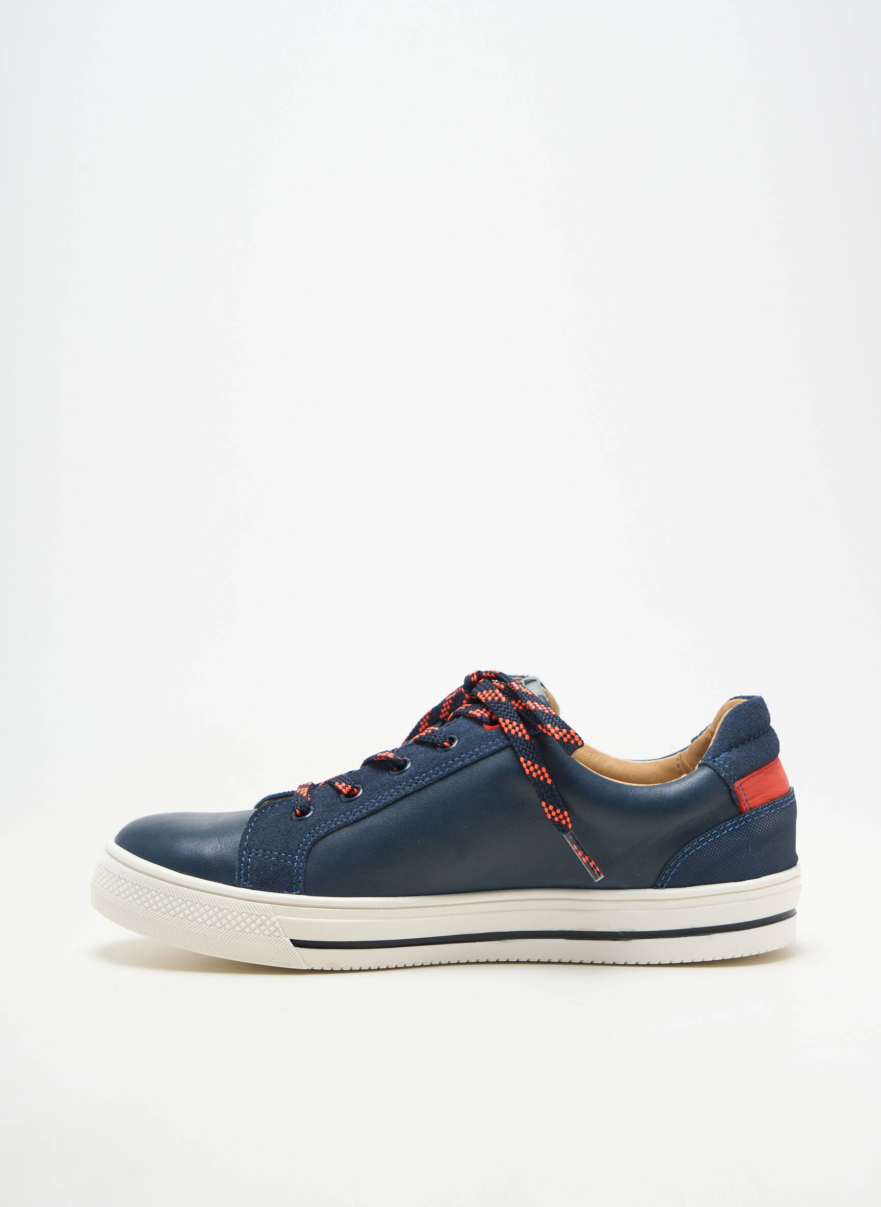 Baskets matière lisse bout rond bleu ACEBOS homme