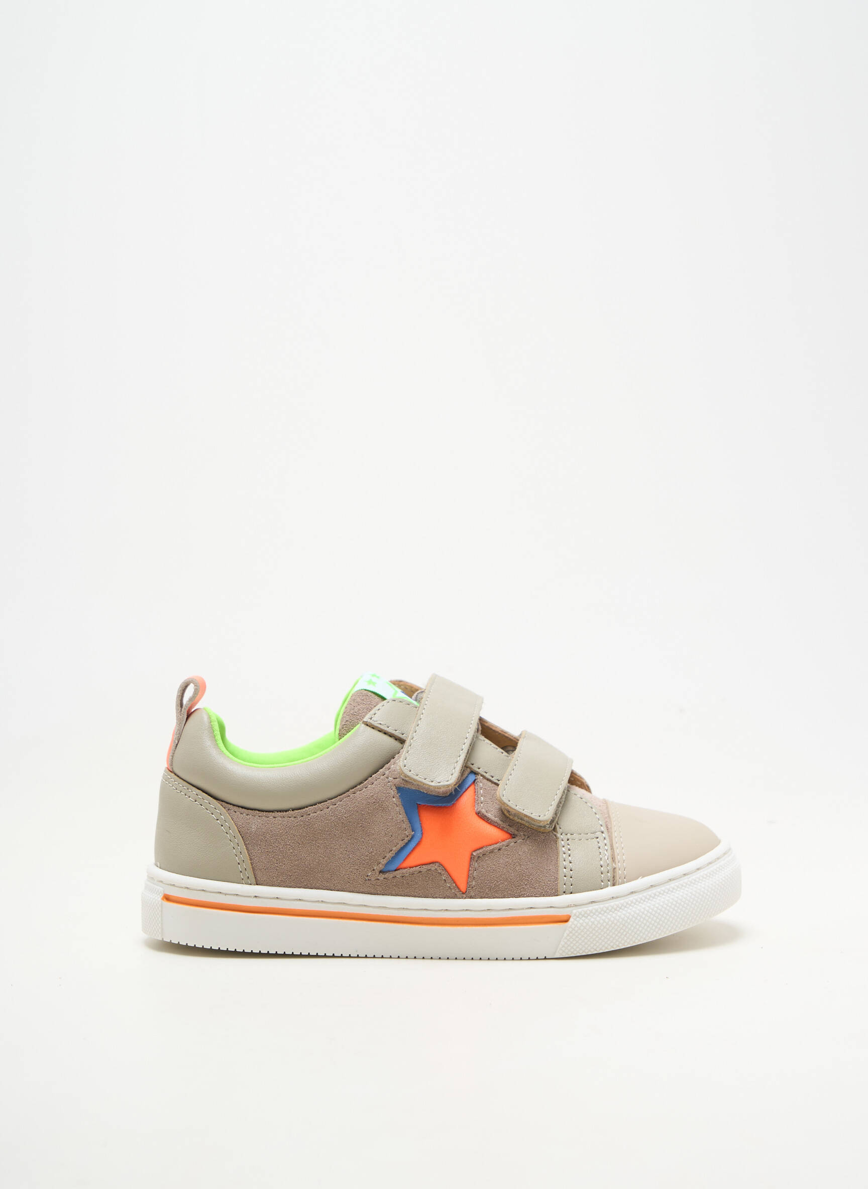 Baskets nubuck bout rond gris ACEBOS garçon