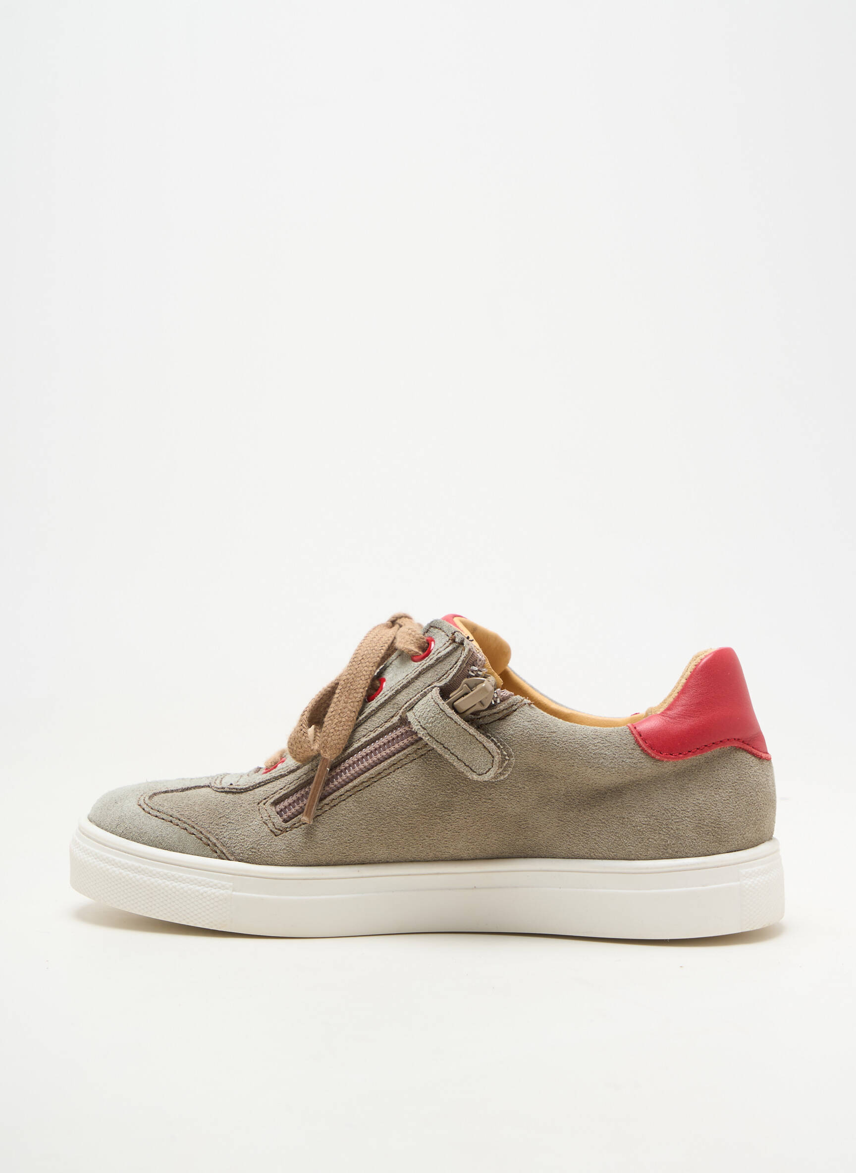 Baskets nubuck bout rond gris ACEBOS garçon