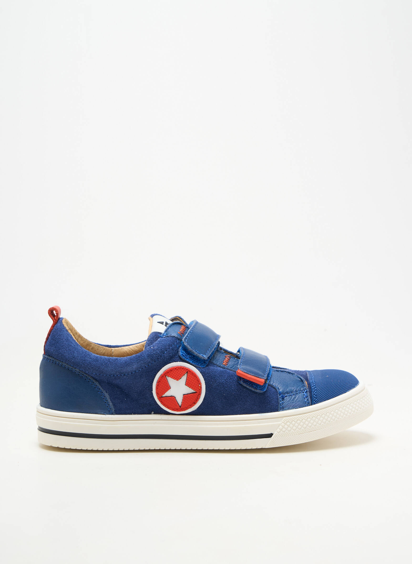Baskets nubuck bout rond bleu ACEBOS garçon