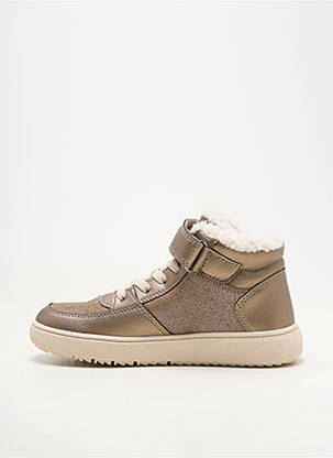Baskets matière lisse bout rond gris GEOX fille
