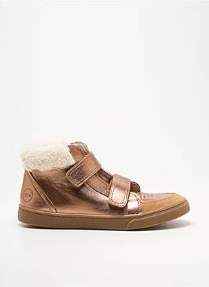 Bottillons fermeture scratch bout rond marron TEN IS fille
