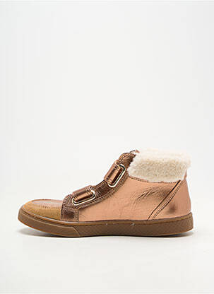 Bottillons fermeture scratch bout rond marron TEN IS fille