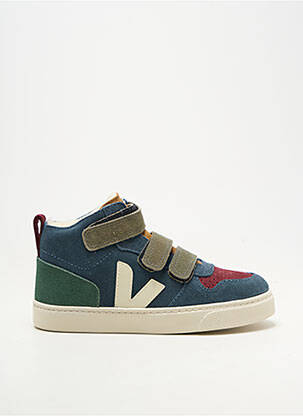 Baskets nubuck bout rond bleu VEJA garçon