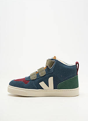Baskets nubuck bout rond bleu VEJA garçon