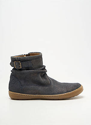 Bottines/boots tissage tissage pailleté bout rond bleu SHOO POM fille