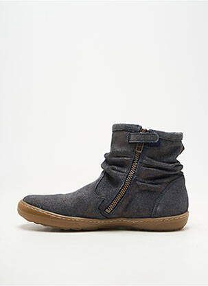Bottines/boots tissage tissage pailleté bout rond bleu SHOO POM fille