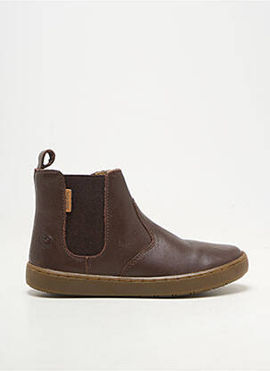 Bottines/boots matière lisse bout rond marron SHOO POM garçon