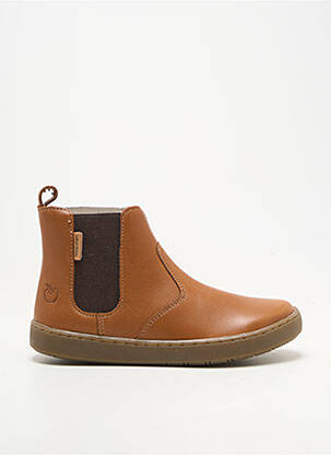 Bottines/boots matière lisse bout rond marron SHOO POM garçon