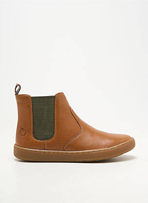 Bottines/boots matière lisse bout rond marron SHOO POM garçon