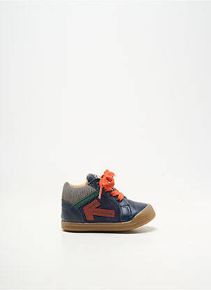 Bottillons nubuck bout rond bleu ACEBOS garçon