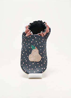 Chaussons/pantoufles matière lisse bout rond bleu ROBEEZ fille