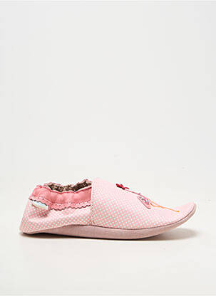 Chaussons/pantoufles matière lisse bout rond rose ROBEEZ fille