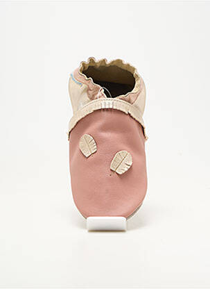 Chaussons/pantoufles matière lisse bout rond rose ROBEEZ fille
