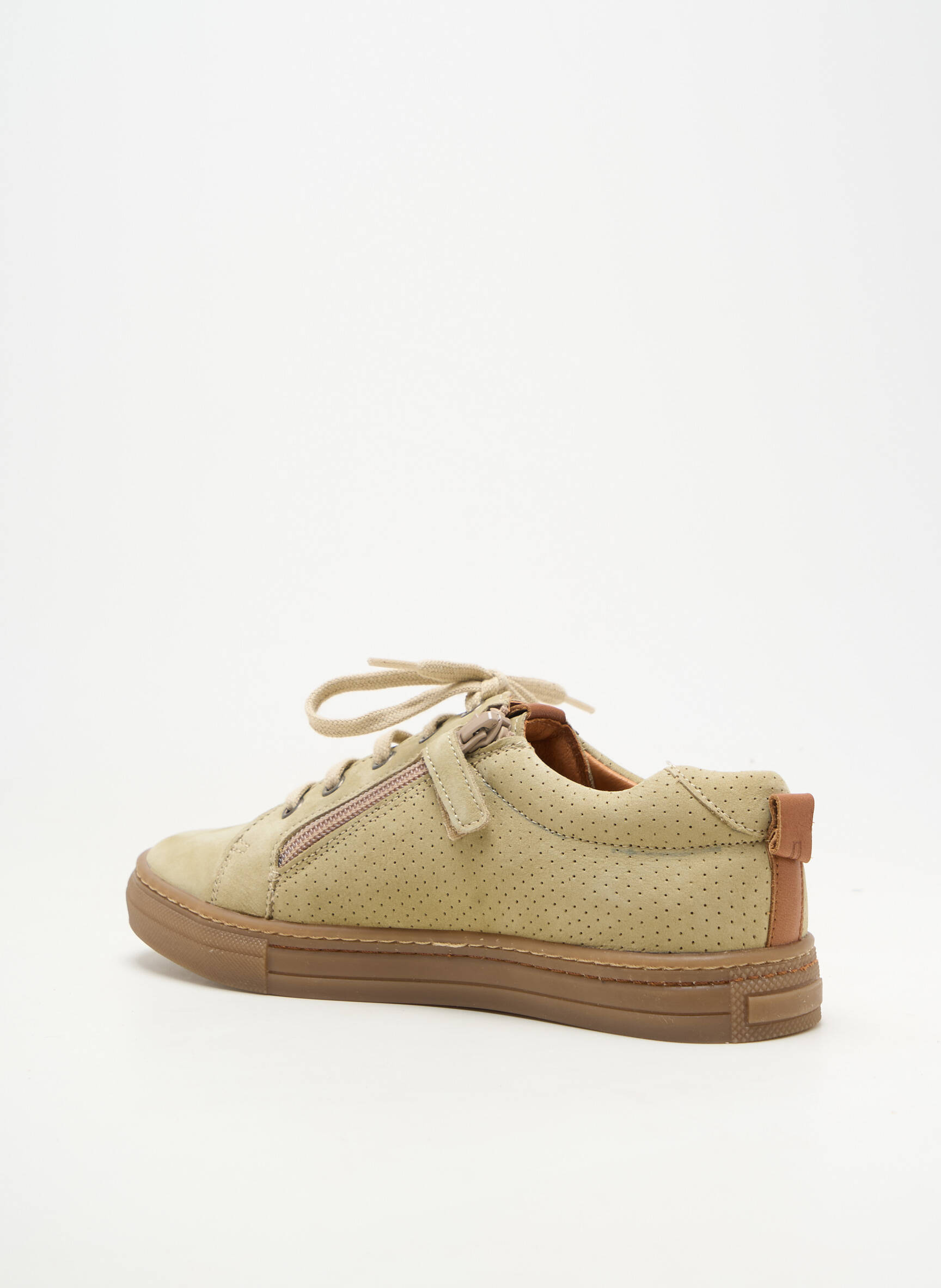 Baskets nubuck bout rond vert BABYBOTTE garçon