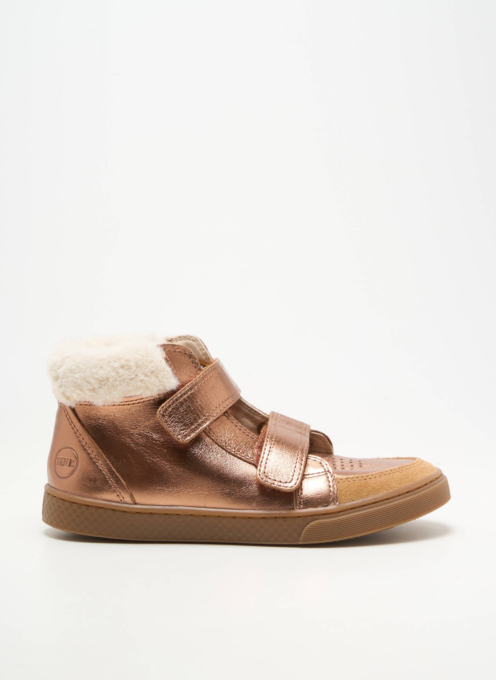 Bottillons fermeture scratch bout rond marron TEN IS fille