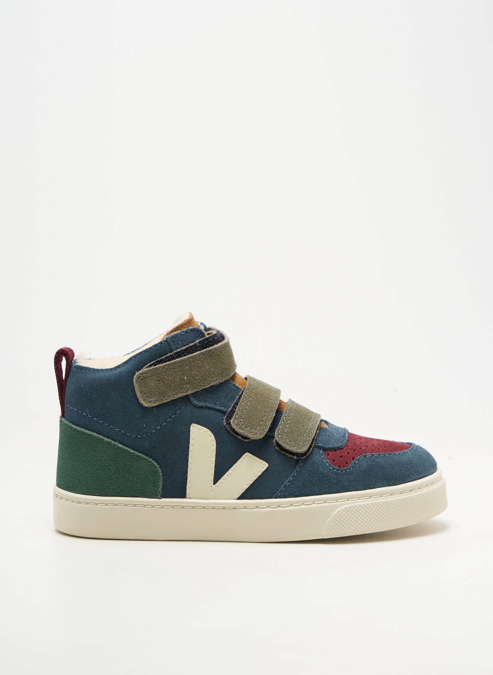 Baskets nubuck bout rond bleu VEJA garçon