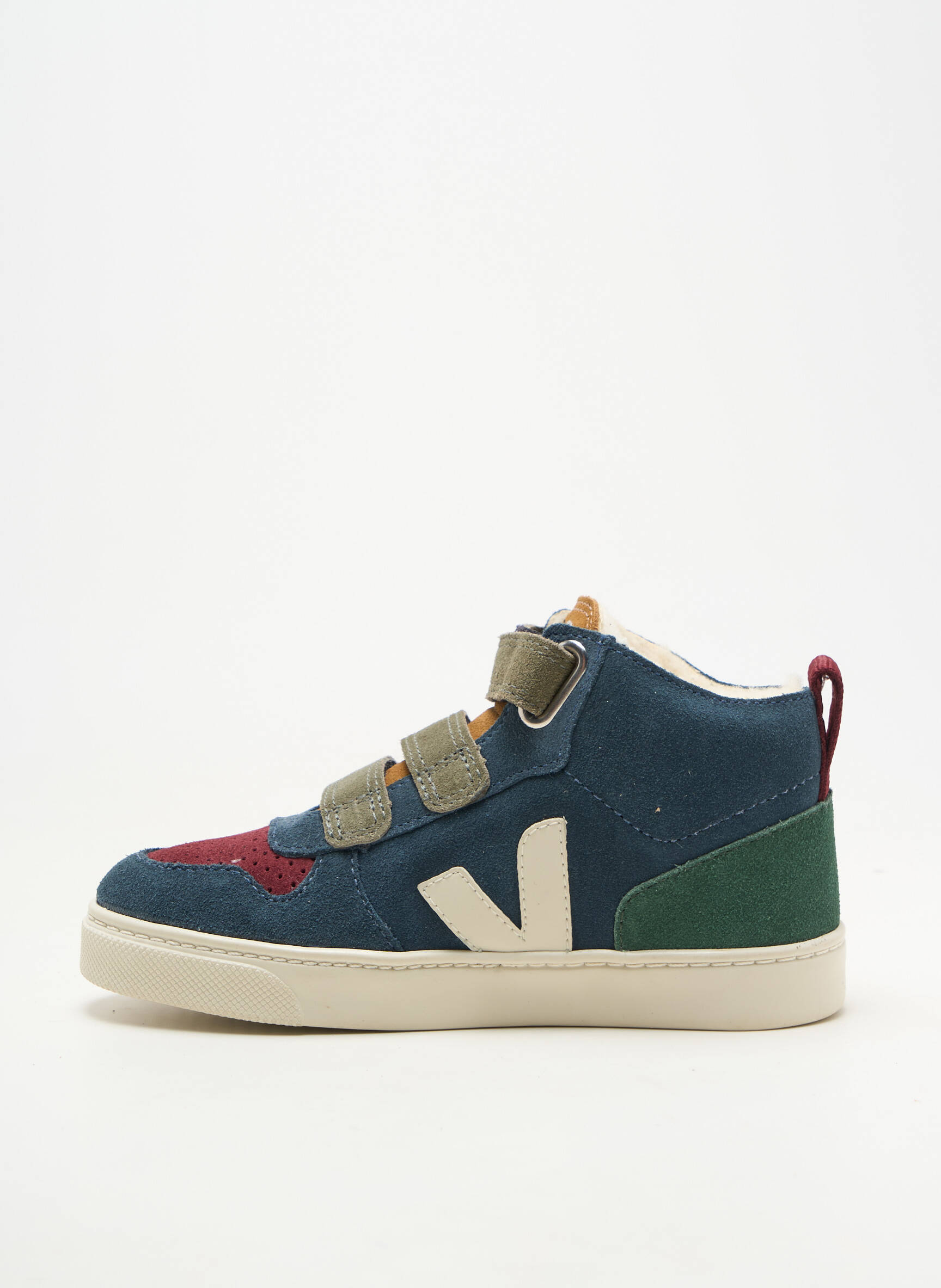 Baskets nubuck bout rond bleu VEJA garçon