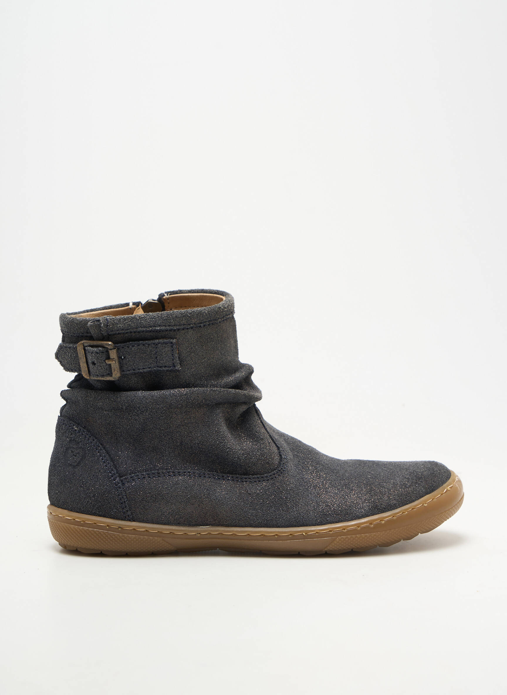 Bottines/boots tissage tissage pailleté bout rond bleu SHOO POM fille