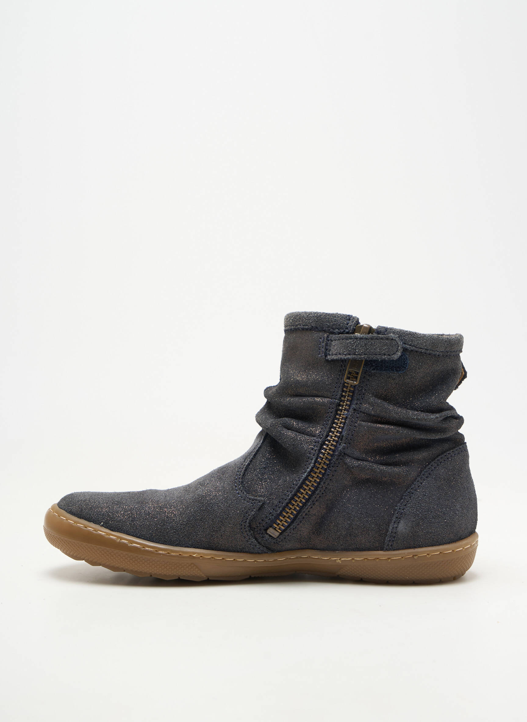 Bottines/boots tissage tissage pailleté bout rond bleu SHOO POM fille
