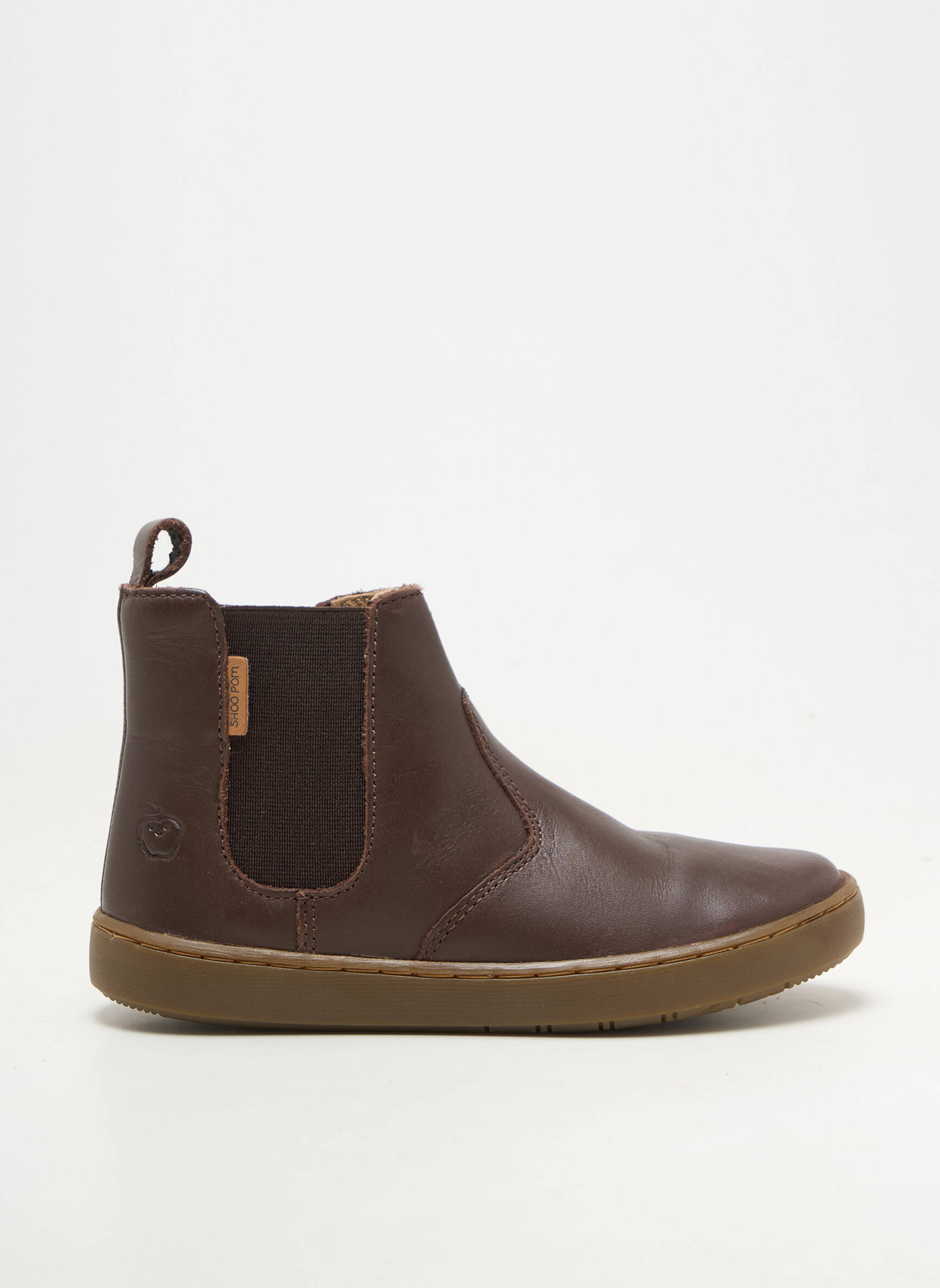 Bottines/boots matière lisse bout rond marron SHOO POM garçon