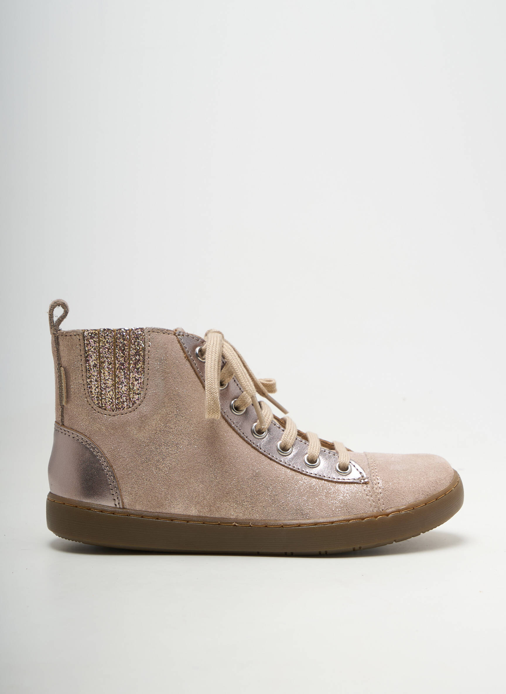 Bottillons nubuck bout rond gris SHOO POM fille