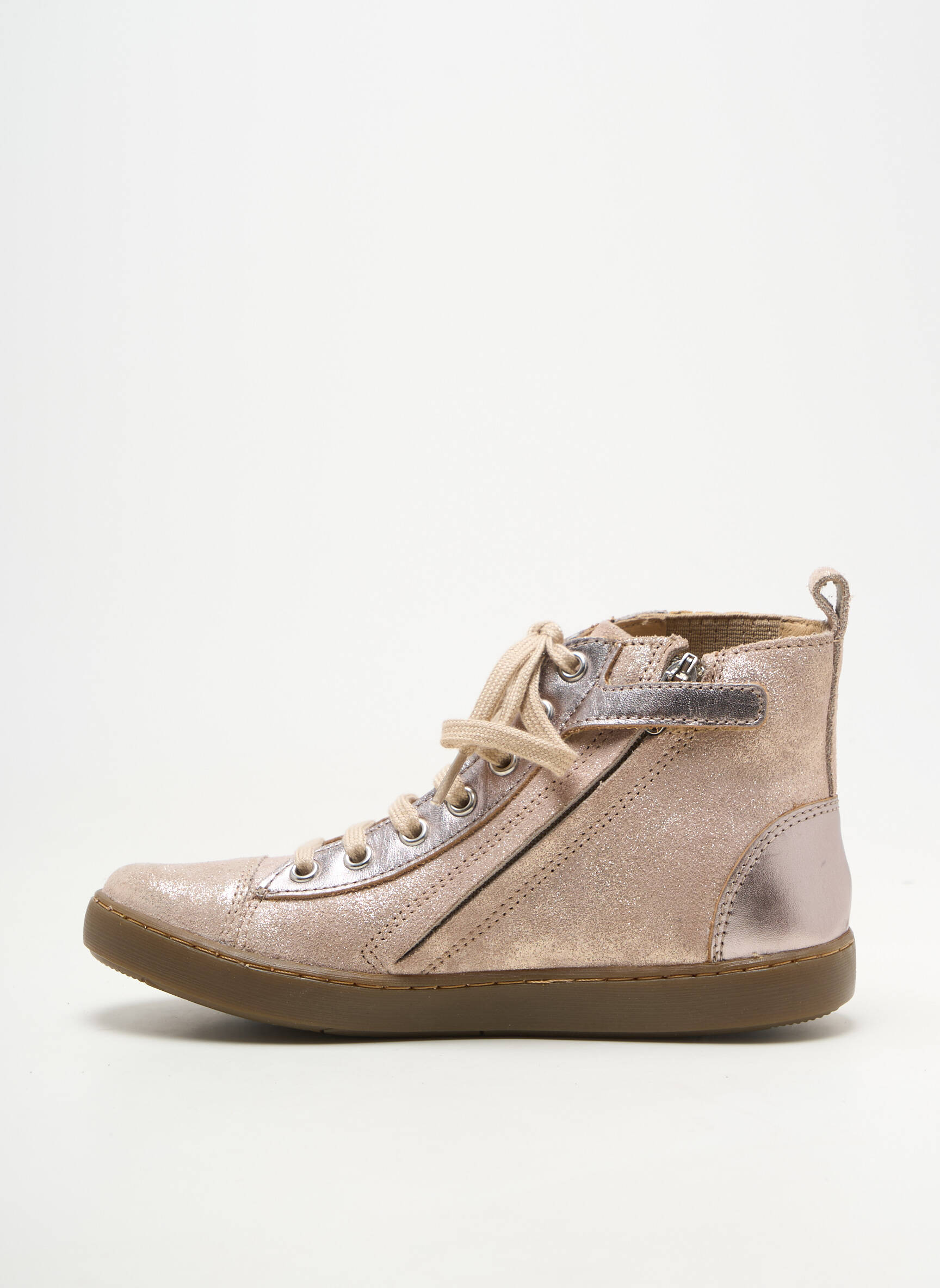 Bottillons nubuck bout rond gris SHOO POM fille