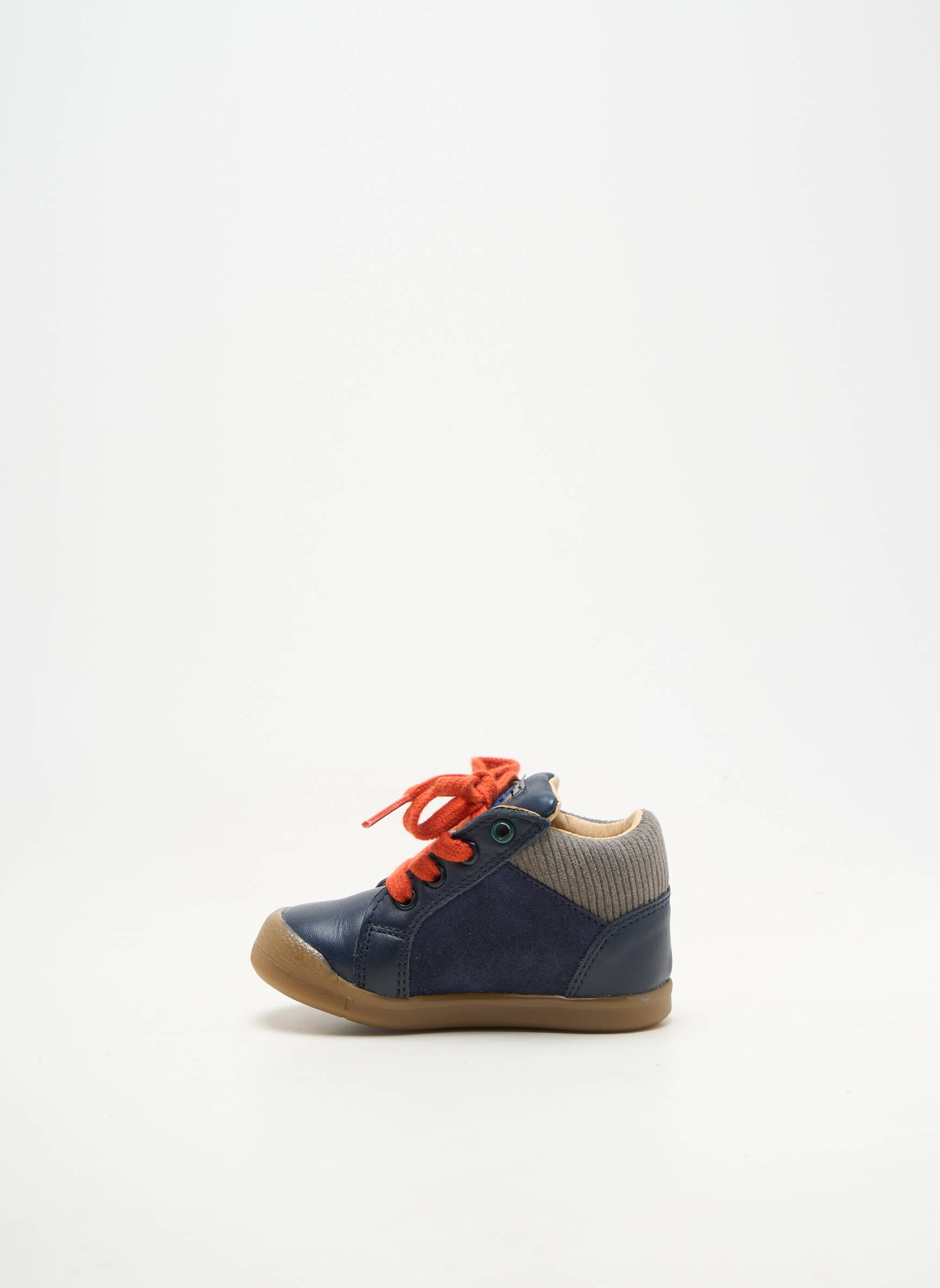 Bottillons nubuck bout rond bleu ACEBOS garçon
