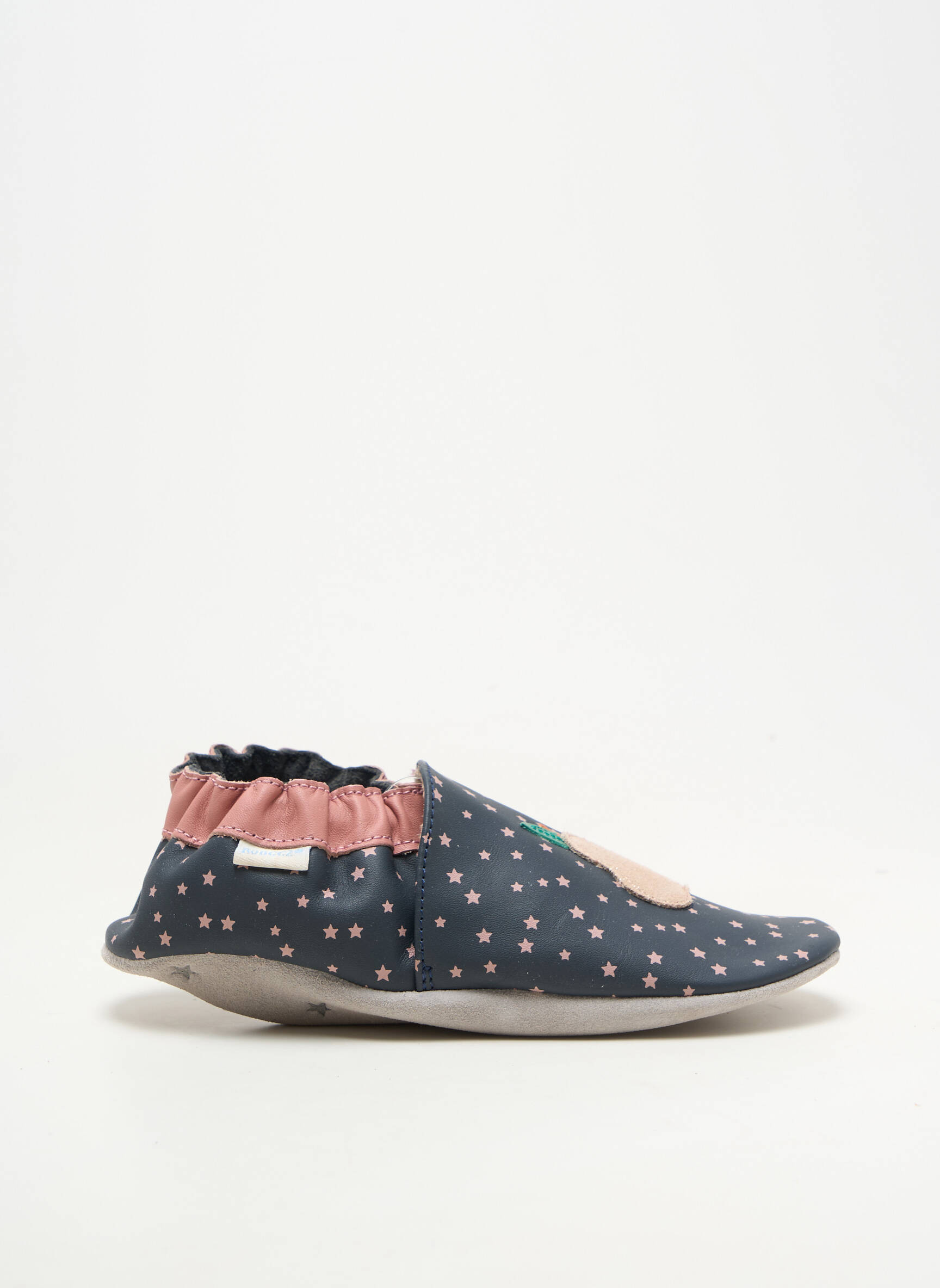 Chaussons/pantoufles matière lisse bout rond bleu ROBEEZ fille