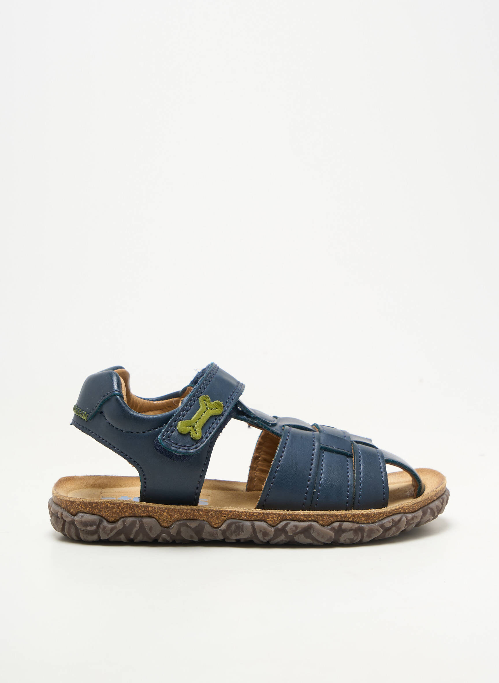 Sandales/nu pieds matière lisse bout rond bleu STONES AND BONES garçon