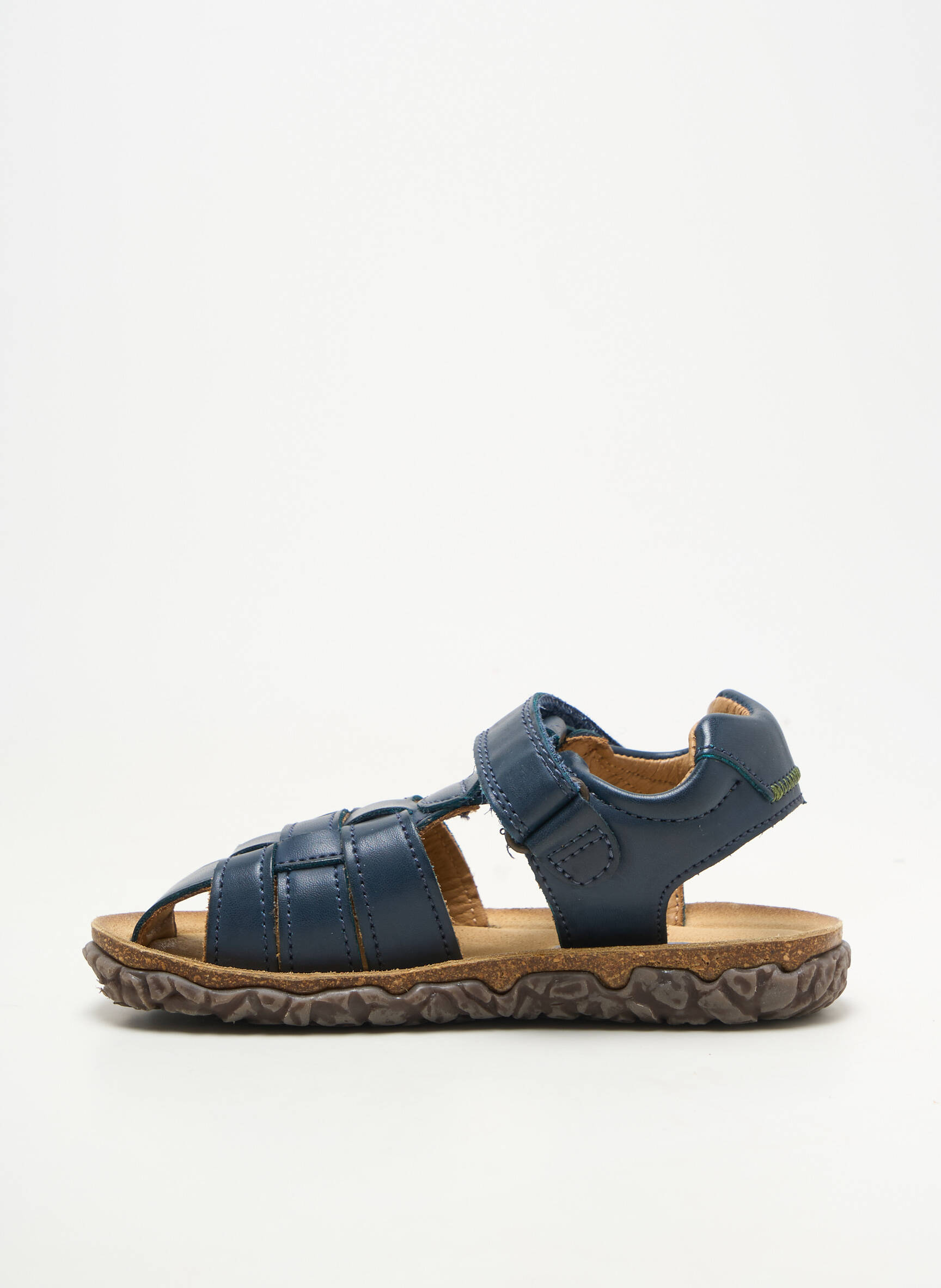 Sandales/nu pieds matière lisse bout rond bleu STONES AND BONES garçon