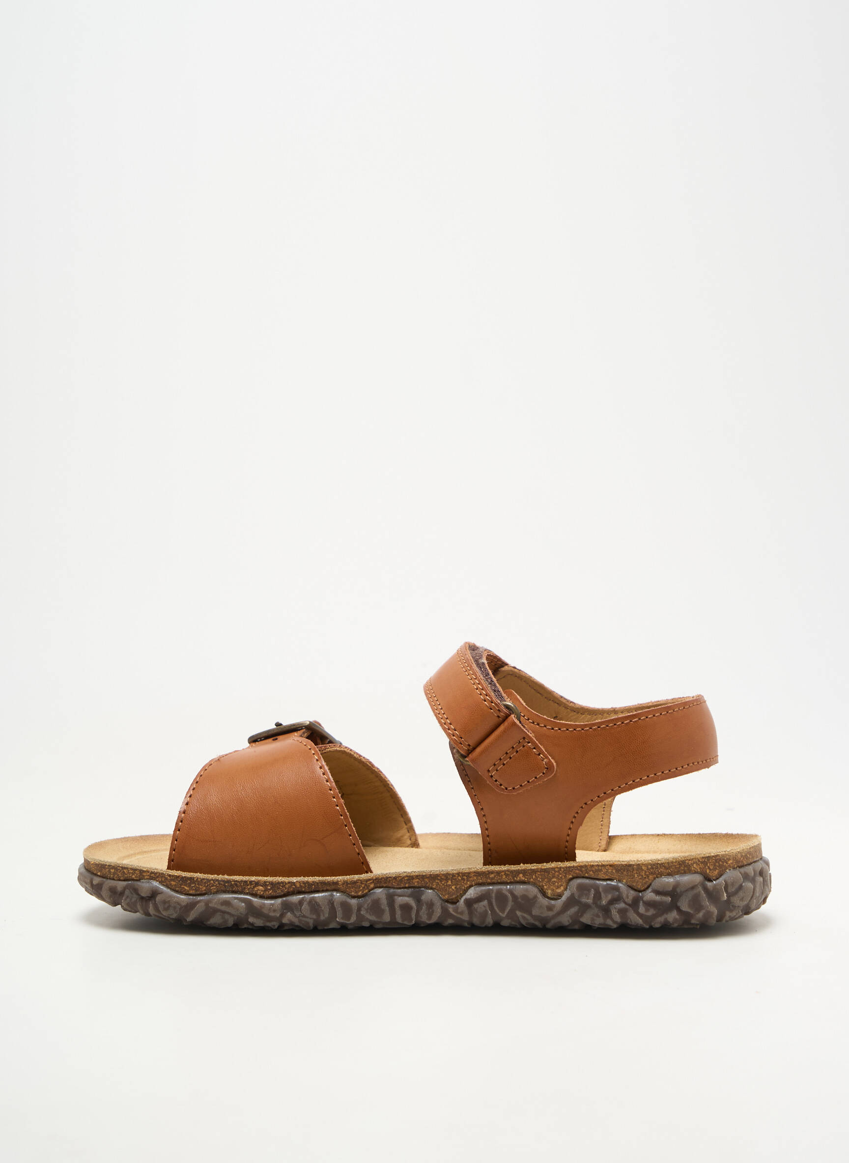 Sandales/nu pieds matière lisse bout rond marron STONES AND BONES garçon