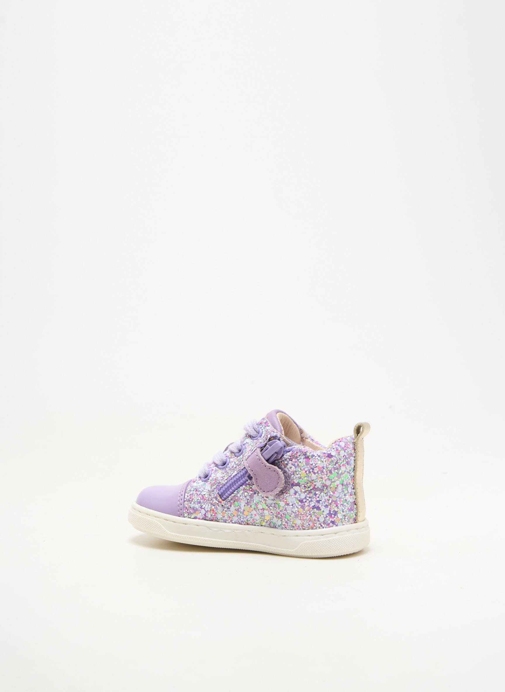 Baskets matière lisse bout rond violet ACEBOS fille