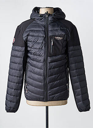 Doudoune manches longues a capuche noir NORTH VALLEY homme
