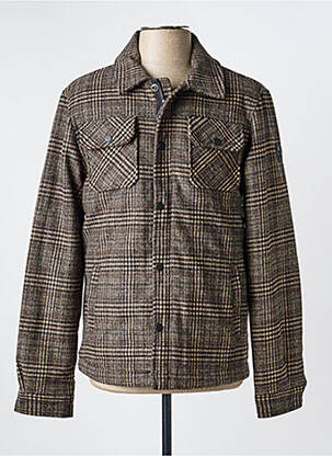 Manteau court col chemisier sans capuche beige NO EXCESS homme