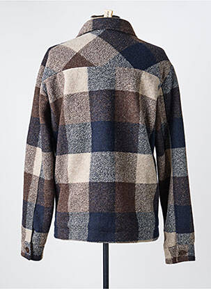 Manteau court col chemisier sans capuche marron THOMAS GOODWIN homme