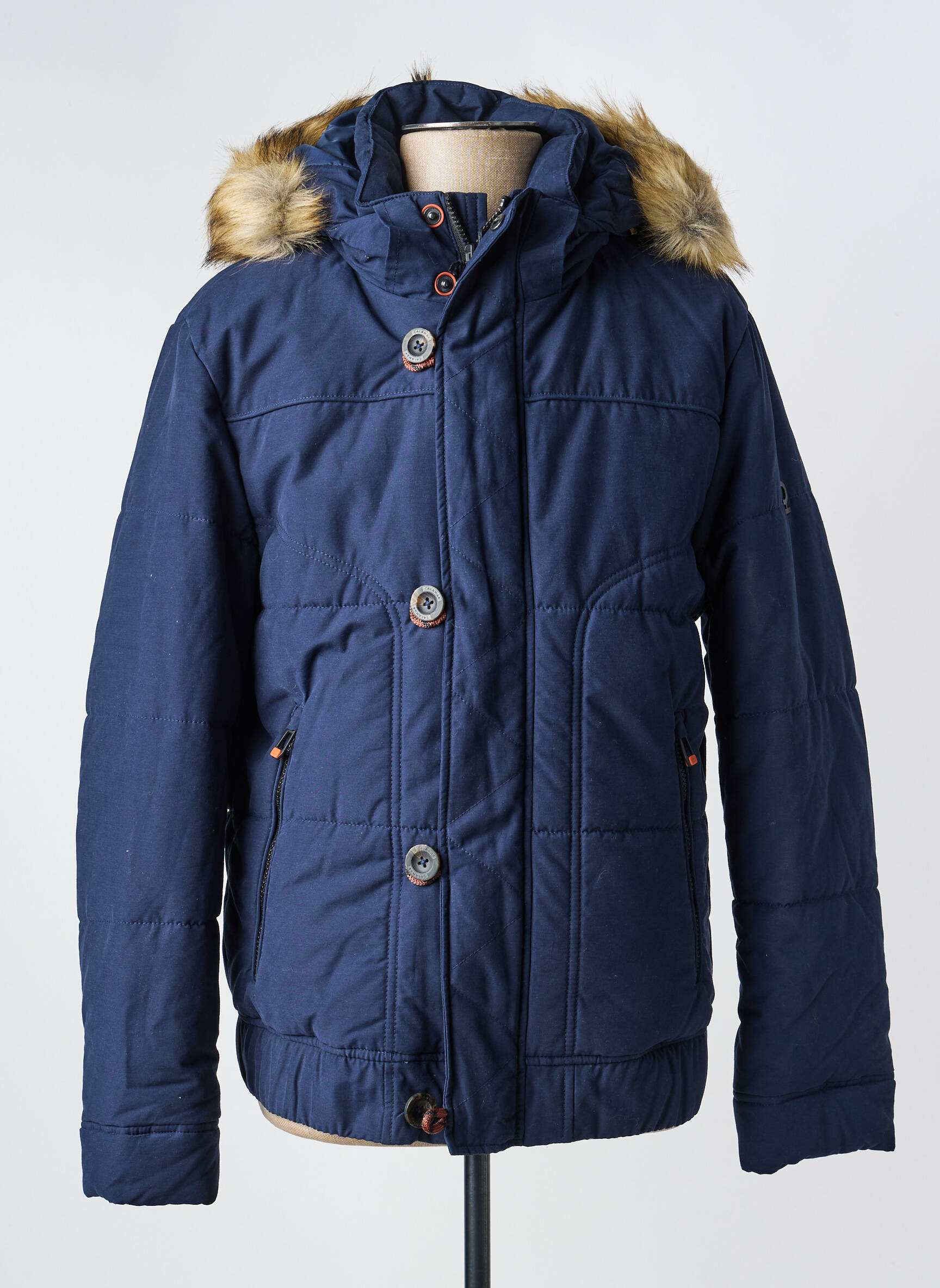 Parka manches longues sans capuche bleu CALAMAR homme
