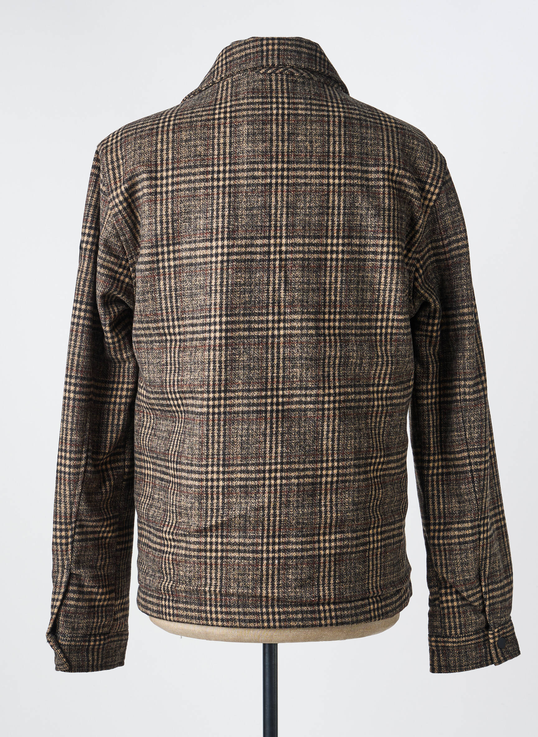 Manteau court col chemisier sans capuche beige NO EXCESS homme
