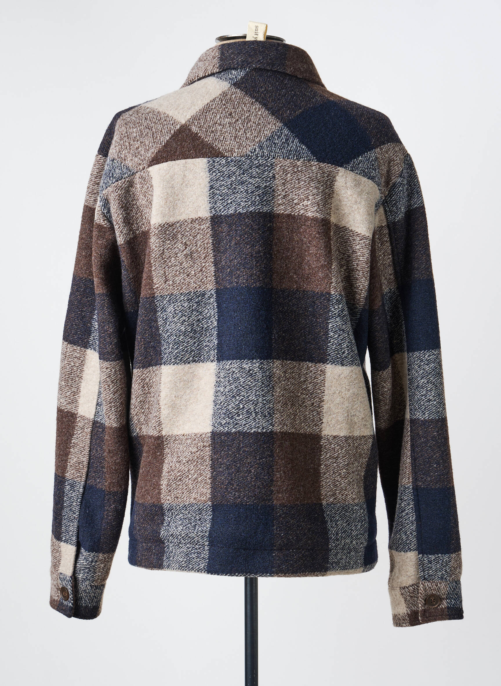 Manteau court col chemisier sans capuche marron THOMAS GOODWIN homme