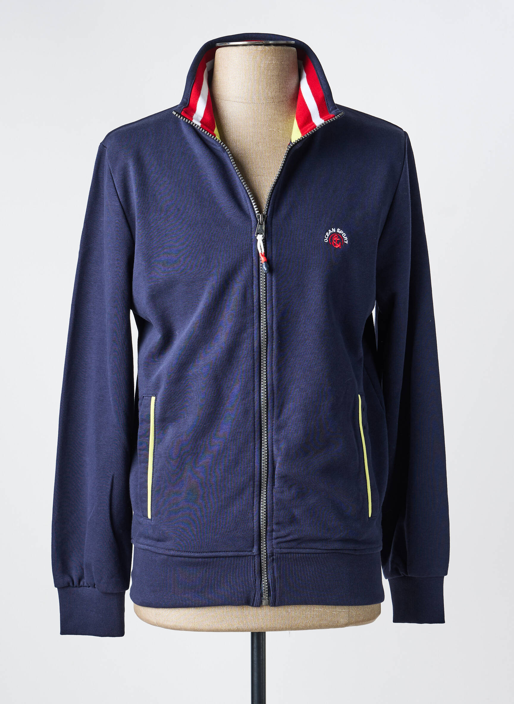 Veste casual coupe droite bleu OCEAN SPORT homme