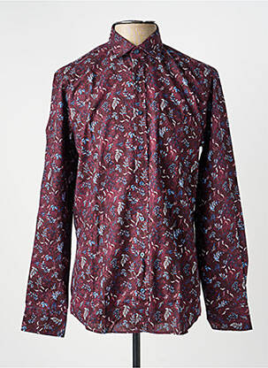 Chemise manches longues imprimé fantaisie violet MARVELIS homme